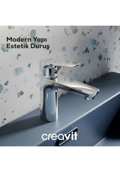 Krom Malzemeden Üretilmiş Lavabo Bataryası, Modern Stil 12 Izgara
