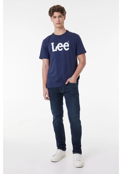 Regular Fit Grafik Baskılı T-shirt Navy Drop Navy Drop