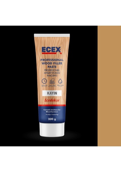 Kayın Ecedekor Ecex Ahşap Dolgu Macunu Tüp 200gr 200 G