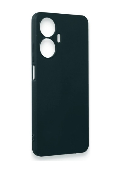 Realme C55 Kılıf First Silikon - Koyu Yeşil 0.2M-Çok Renkli