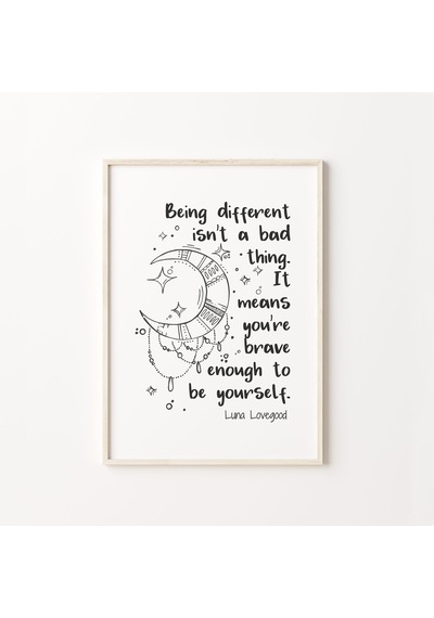 Luna Lovegood, Öz Sevgi, Hayat Hakkında Sözler, İlham Verici Söz, Yurt Odası Duvar Sanatı