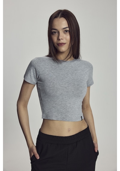 Scorp Lyra Kadın Crop Bambu Tişört Gri Standart