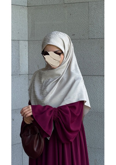 Qalortex Scarf Premium Jakarlı Mira B.boy Eşarp -fil Dişi