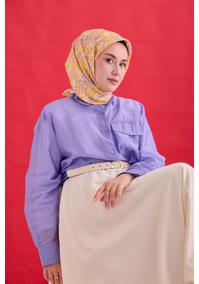 Silk Home Twill İpek Eşarp 11478-23 Somon, Eflatun, Vizon, Sarı, Limon Sarısı, Mint