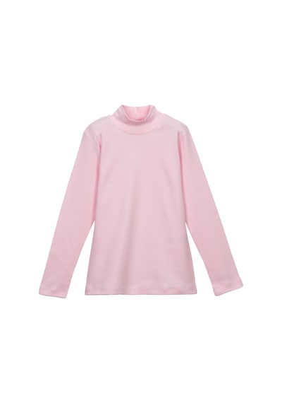 Lovetti Açık Pembe Kız Çocuk Yarım Balıkçı Uzun Kol Tişört Pembe