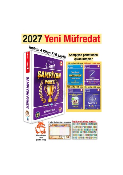 4. Sınıf Şampiyon Paketi 2027 Yeni Müfredat