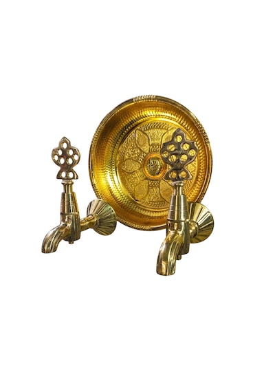 Lpd İki Li Hamam Taslı Osmanlı Musluk Lüx, %100 Pi Ri Nç Altın Sarısı
