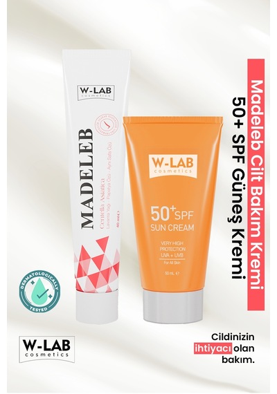W-Lab Cosmetics Madeleb Krem + W-Lab Cosmetics Güneş Koruyucu Krem Set