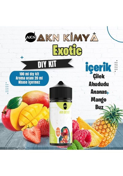 Exotic Dıy Kit Çilek Ahududu Ananas Gıda Aroması %20 Oranda Aroma İçerir Hazır Değildir 100 Ml