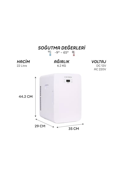Icepeak Chillcube Termoelektrikli Buzdolabı 22 Litre