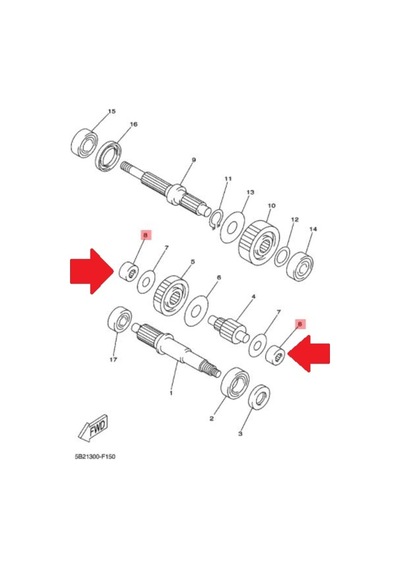 Yamaha Xmax 250 (Yp250) Or.  Arka Aks Rulman 93311-415Y0