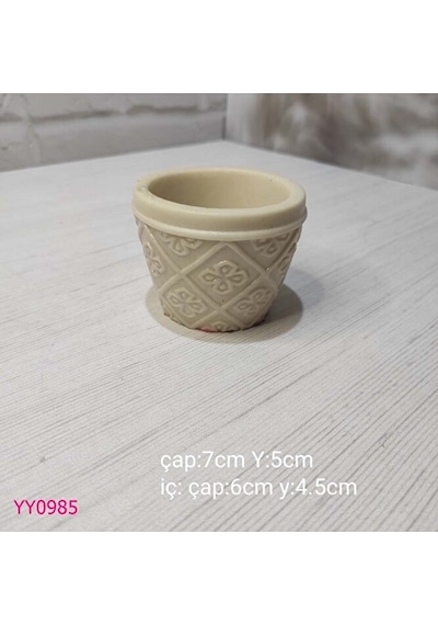 Yy0985 Çiçek Motifli Saksı Silikon Kalıp