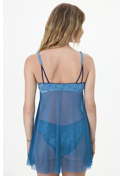 Penti Mavi Front Openning Babydoll Petrol Mavisi