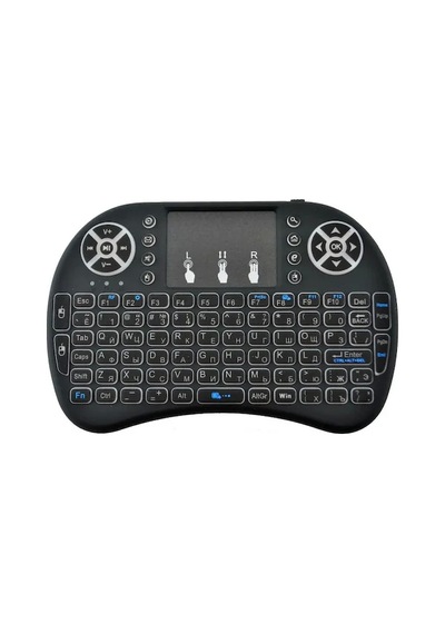 Smart Tv Box Ps3 Uyumlu Kablosuz Dokunmatik Işıklı Şarjlı Touchpadli Mini Q Klavye