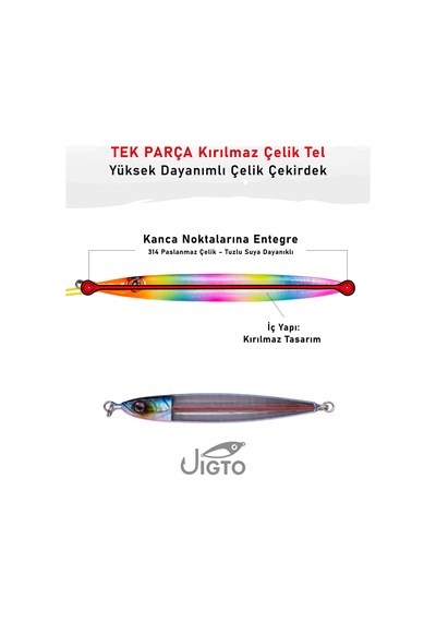 Jig, Zoka, Suni Yem, Glow Uv Metal Jig, 60gr 10cm Razor 60