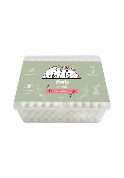 M-pets Daily Kulak Burun Gözyaşı Temizleme Pamuğu 55li 244-72011.01