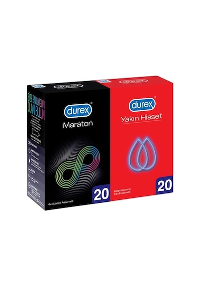 Durex Maraton Prezervatif 20'li + Yakın Hisset Prezervatif 20'li