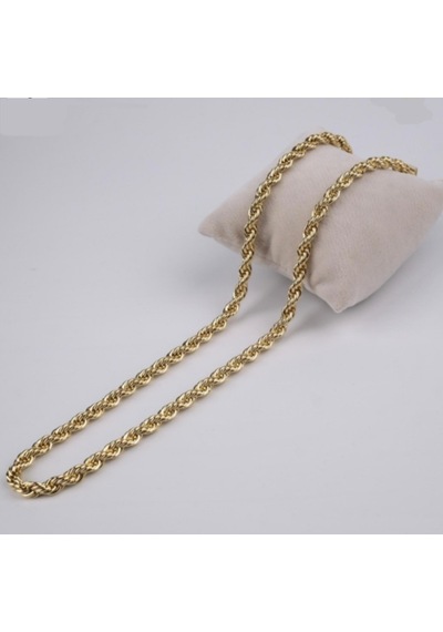 Beren Aksesuar Stainless Steel Çelik Hasır Örgü Zincir Gold