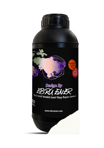Ebru Ener Anka vernikli Genel Yüzey Boyası Eskimiş Beyaz 1 KG