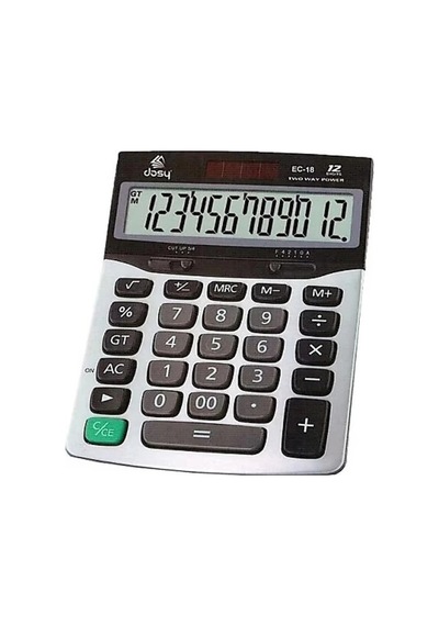 Dosy Hesap Makinesi 12 Haneli Ec-18 Gri
