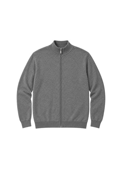 Battalmoda Erkek Büyük Beden Füme Fermuarlı Dik Yaka Pamuklu Hırka 3xl-4xl-5xl-6xl