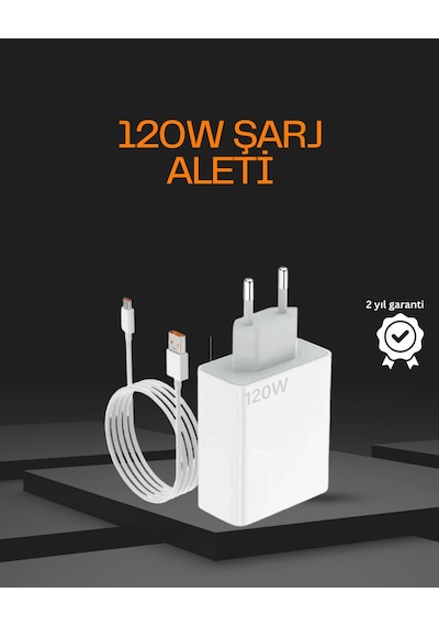 120 Watt Type C Şarj Başlığı Poco X3 X4 X5 Pro Uyumlu Diğer