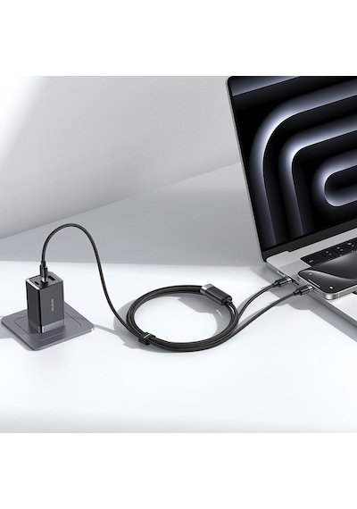 Mcdodo CA-6780 2in1 100W Type-C to Type-C Şarj Kablo 1.5 M Siyah