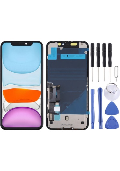 Apple Uyumlu iPhone 11 Lcd Ekran Siyah Renk İlanı +tamir Seti Lw