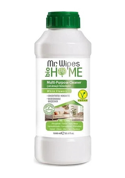 Mr. Wipes Konsantre Çok Amaçlı Temizleyici Beyaz Çıçek Kokulu 1000 Ml