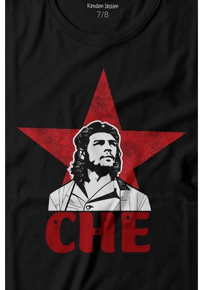 Kendim Seçtim Ernosto Che Guevara Red Star Kırımızı Yıldız Baskılı Tişört Çocuk T-shirt 001