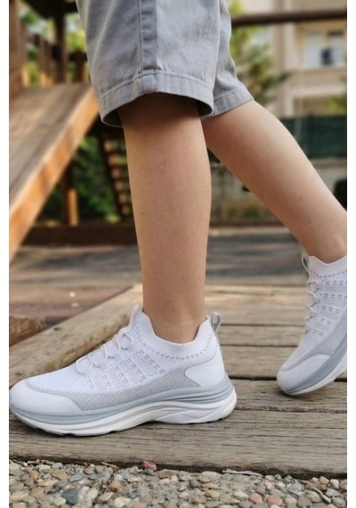 In Step Aeroknit Pro Ultra Hafif Bağcıksız Erkek/kız Spor Ayakkabı - Beyaz