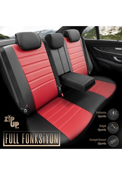Inspire Design Premium Deri Ekstra Destekli Universal Oto Koltuk Kılıfı Tam Set