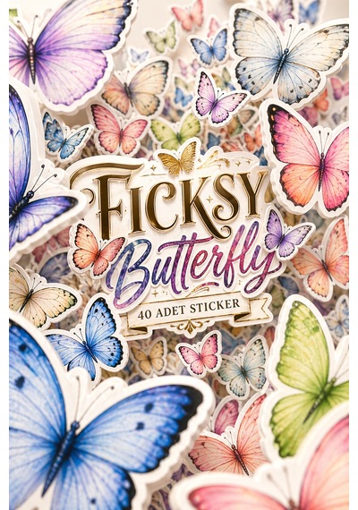 Sevimli Kelebek Sticker Seti - 40 Adet Etiket Çıkartma Diğer