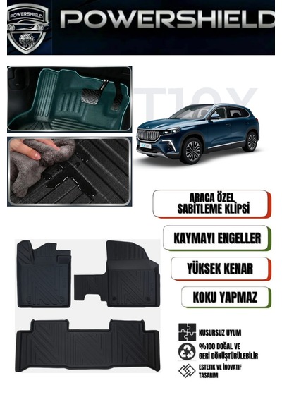 Powershıeld Togg T10x 2025 Ve Sonrası Uyumlu Araca Özel 5d Premium Havuzlu Paspas Takımı