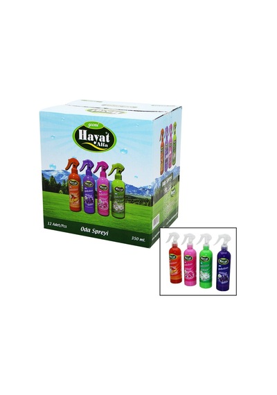 Hayat Oda Spreyi 350ml Spring Lavanta Mango-kavun Çiçek Bahçesi - 12'li Paket Diğer
