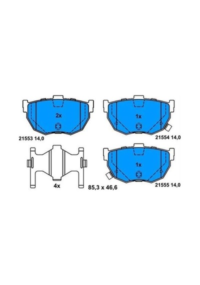BOSCH 986424418 Fren Balatası Arka Coupe 02- Elantra 00- / Cerato 04- / Maxıma 88-94