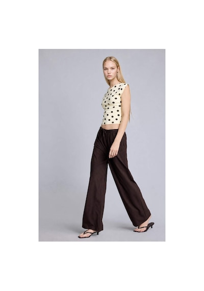 Defacto Wıde Leg Çift Cepli Normal Bel Standart Boy Pantolon F6249ax26aubn473 Kahve-bn473