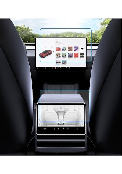 Tesla Model Y Juniper 2025 Ön Ve Arka Ekran 9h Nano Ekran Koruyucu Set