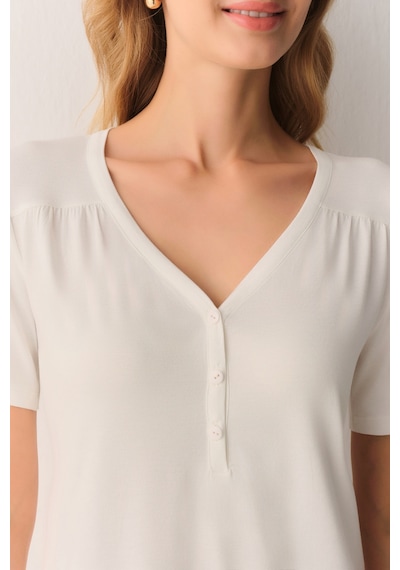 Suwen Pointella Kapri Pijama Takımı Sh26622659964 Gri Melanj