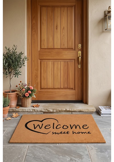 Villadia Home Textile Kapı Önü Paspası Kaymaz Taban Dekoratif Paspas Ev Giriş Antre İç Ve Dış Mekan Paspası 45x70 Cm 25ypycoco
