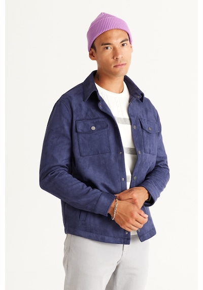 AC&Co / Altınyıldız Classics Erkek Standart Fit Normal Kesim Gömlek Yaka Mont - Lacivert