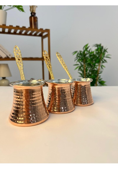 Favora 3 Lü Bakır Cezve Seti