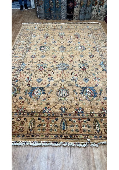 El Dokuma Afghan Halısı Haki