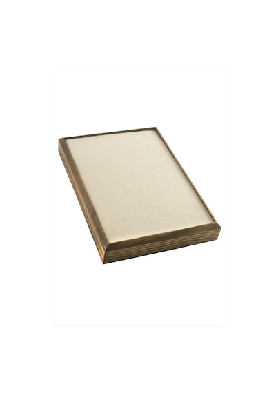 Ahşap - 882 - Anfora Kumaş Piercing Küpelik 18x24 Cm - Csmo-tex - Sütlü Kahve Çok Renkli