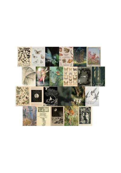 A5 Fairycore Grunge Wall Collage Poster Seti Hediyelik Genç Odası Estetik Duvar Afişi