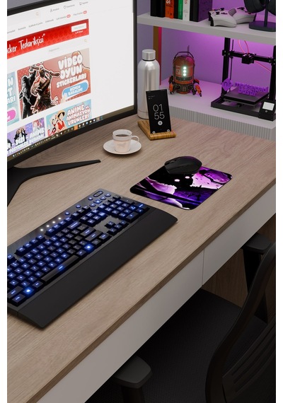 Mob Psycho 100 Anime V3 - 22x18 Gaming Kauçuk Kaymaz Taban Mouse Pad Fare Altlığı