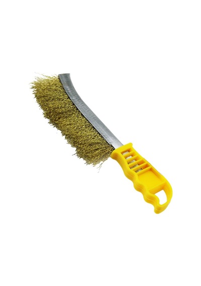 Lrd-24 Yan Model Tel Fırça Plastik Saplı 3.5cm Tel, 23cm Sap- 12'li Paket