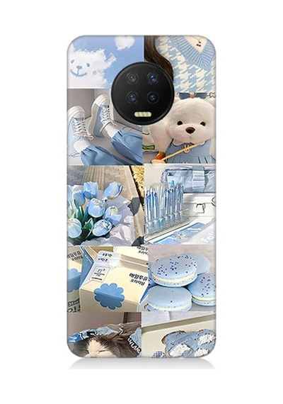 İnfinix Note 7 Uyumlu Mavi Oyuncaklar Desenli Silikon Kılıf