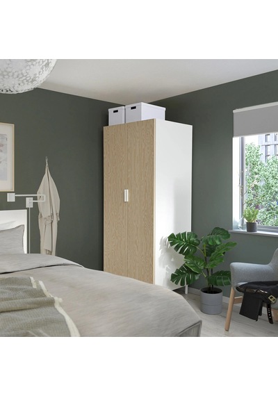 Ikea Beyaz Ferah Kapaklı Gardırop 80x57x191 Cm