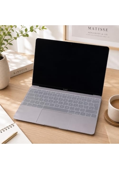 Macbook Klavye Koruyucu A1534 A1708 Uyumlu İngilizce Baskılı Silikon Klavye Koruyucu Uk Enter Şeffaf